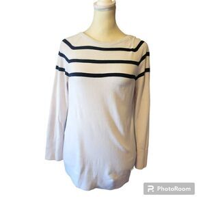 Nautica Women's Size Small Striped Cotton Sweater